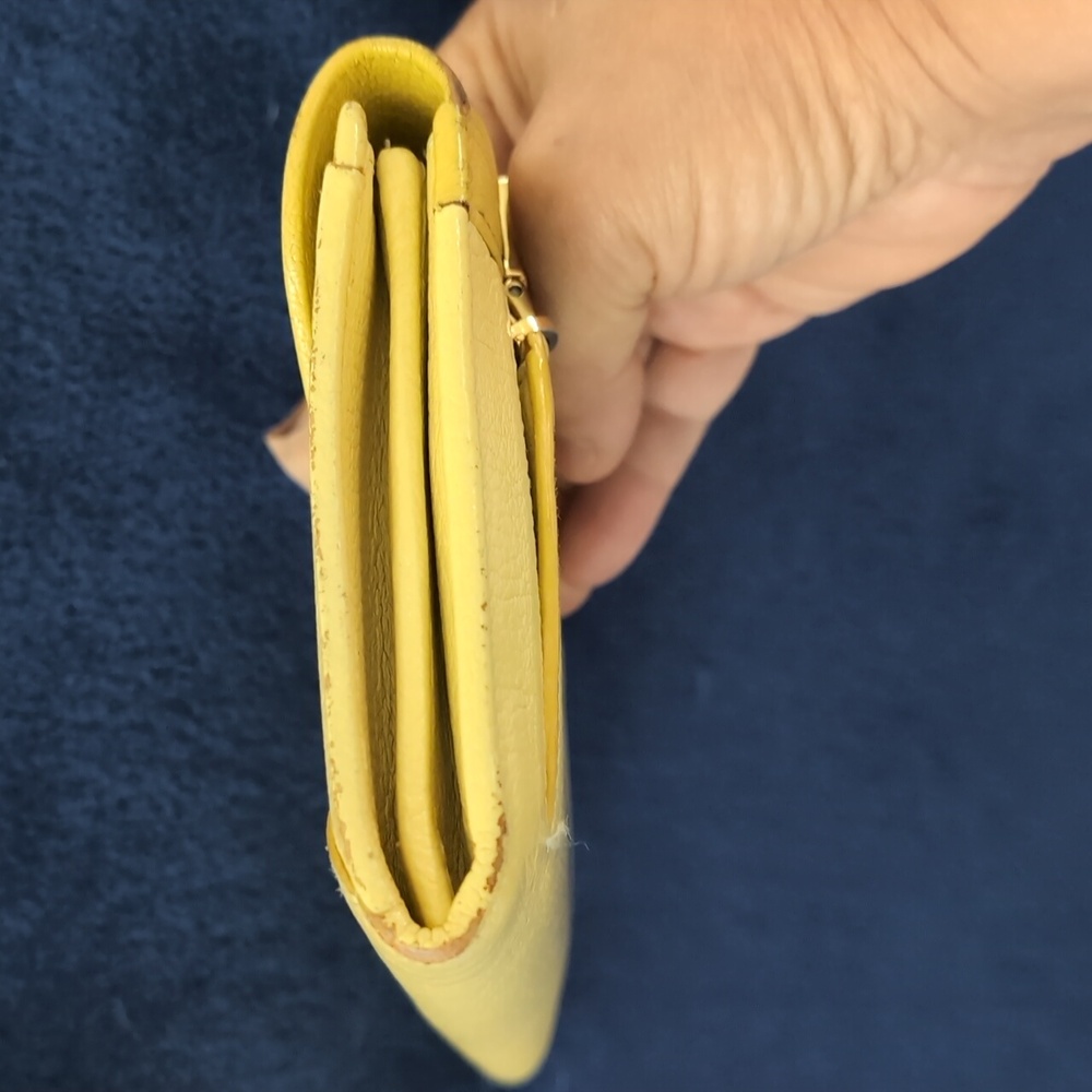 Miu Miu Madres Bicolor long wallet- YELLOW AND Gold, vintage & includes COA - Picture 13 of 14